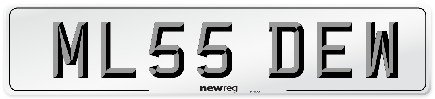 ML55 DEW Number Plate from New Reg